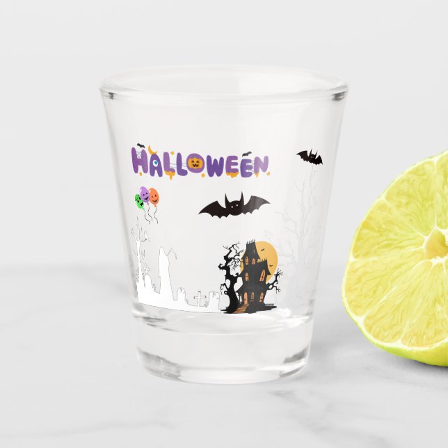 Copo De Shot Editable Halloween Glass (Frente)