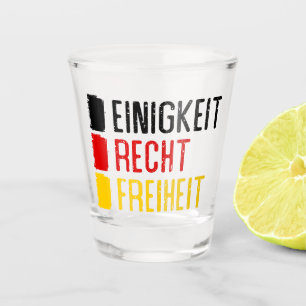 Copo De Shot Einigkeit Recht Freiheit, Motto Alemão