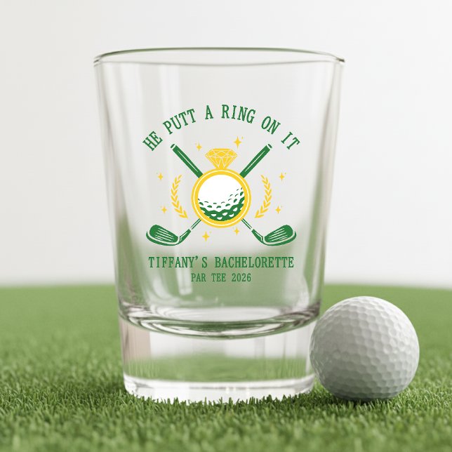 Copo De Shot Ele Colocou um Anel Nela Festa de Solteira de Golf (Criador carregado)