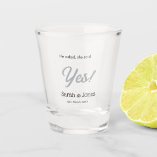 Copo De Shot Ele pediu ela disse sim noivado simples prata dat