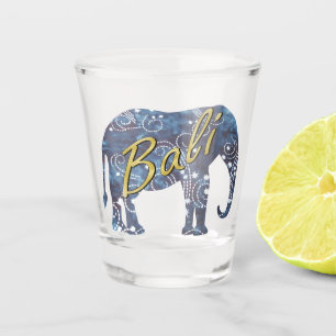 Copo De Shot Elefante do Batik das noites de Bali