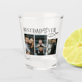 Copo De Shot Elegant Best Dad Ever Photo Collage Fathers Day