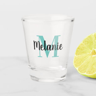 Copo De Shot Elegante monograma de nome personalizado para fest