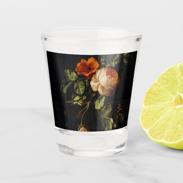 Copo De Shot Elias van den Broeck, A Vida Estática com Rosas (Frente)
