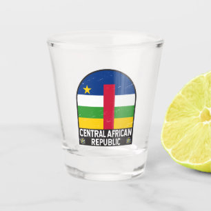 Copo De Shot Emblem de Sinalizador da República Centro-Africana