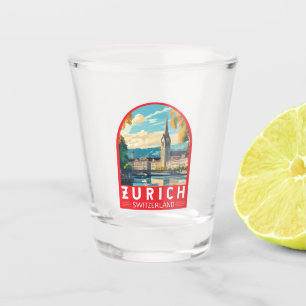 Copo De Shot Emblema de Viagem de Suiça de Zurique