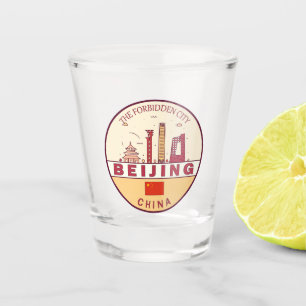 Copo De Shot Emblema do Skyline na Cidade de Beijing China
