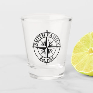 Copo De Shot Emblema personalizável do monograma de estrela de