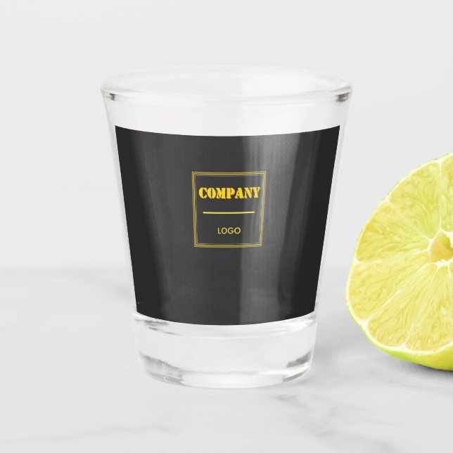 Copo De Shot Empresa Personalizada Preta Moderna Personalizada  (Frente)