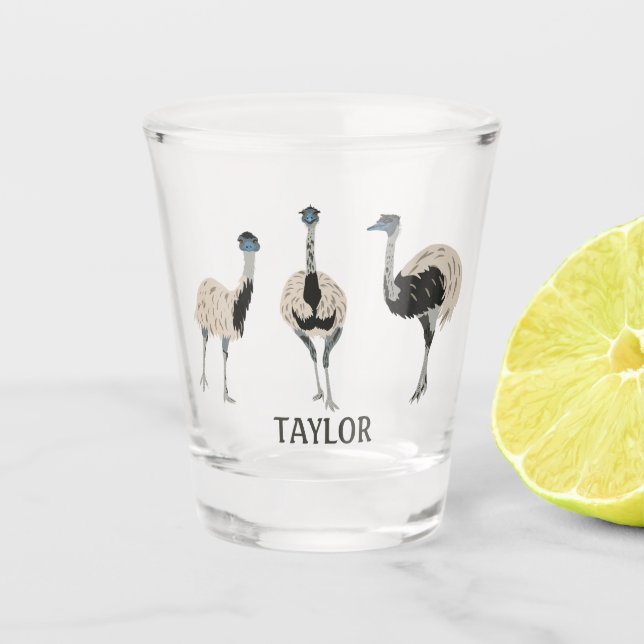 Copo De Shot Emus Bird Personalizados (Frente)
