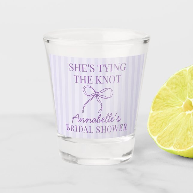 Copo De Shot Enfeite de Chuva de Noiva Laço Pasta Coquetele Rox (Frente)