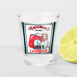 Copo De Shot Enfermeira Cuja Linguagem Pinup_ Love