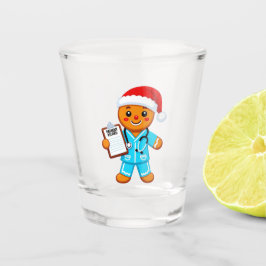 Copo De Shot Enfermeira de Pão de Mel Natal 2026 Feriado Saúde