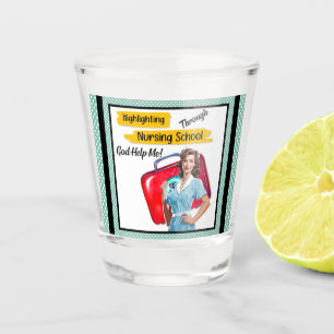 Copo De Shot Enfermeiro Retroativo Pinup_ Nursing Notas