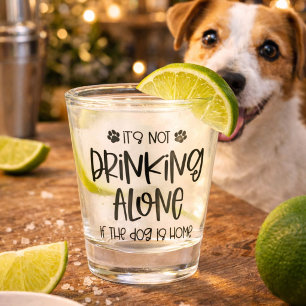 Copo De Shot Engraçado Não Beber Sozinho se o Cachorro Está em