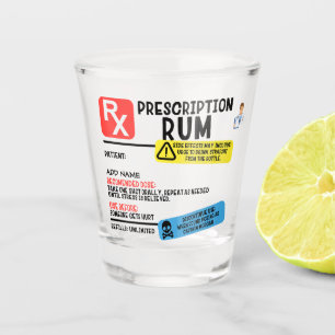 Copo De Shot Engraçado Prescrição Rum Shot glass