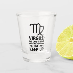 Copo De Shot Engraçado Virgo Zodíaco Sinais Bebendo Horoscóp
