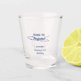 Copo De Shot envelhecido à perfeição 50º aniversário balão azul
