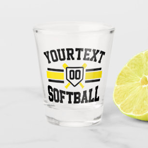 Copo De Shot Equipa de Softbol Personalizada ADICIONAR NOME Var