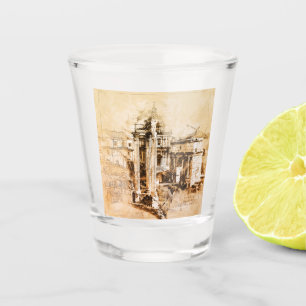 Copo De Shot Esboço romano do fórum