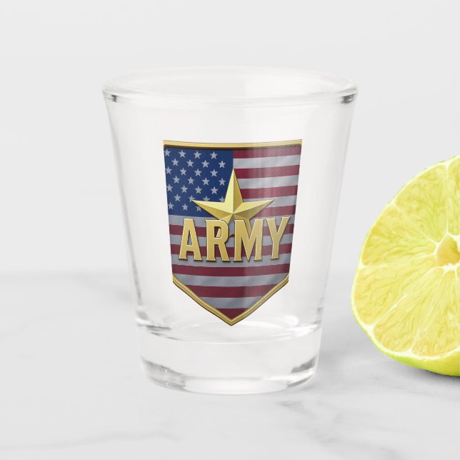 Copo De Shot Escudo da Bandeira do Exército (Frente)