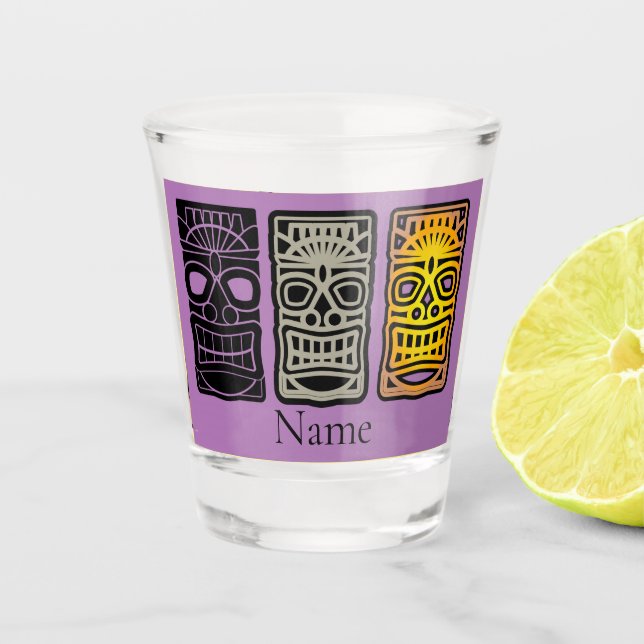 Copo De Shot Esculturas de Tiki triplas Thunder_Cove (Frente)