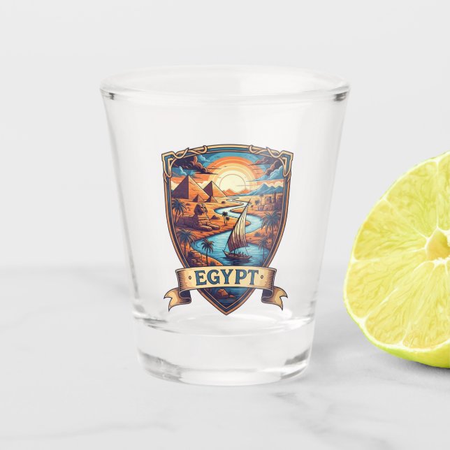 Copo De Shot Esfinge do Egito Pirâmides de Gizé (Frente)