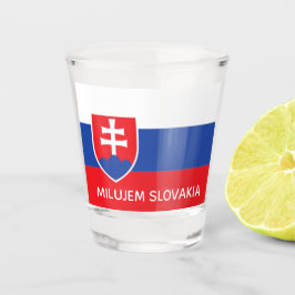 Copo De Shot Eslováquia Bandeira Eslovaca Emblema Europa