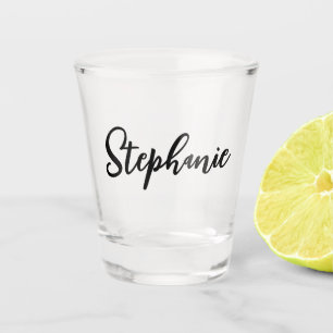 Copo De Shot Espelho de vidro de nome curo minimalista