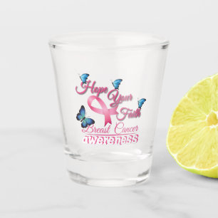 Copo De Shot Espero a sua fé (conhecimento do Cancer da mama)