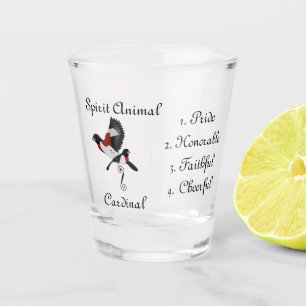 Copo De Shot Espírito de Ave Cardinal de Grosbeak Brested rosa