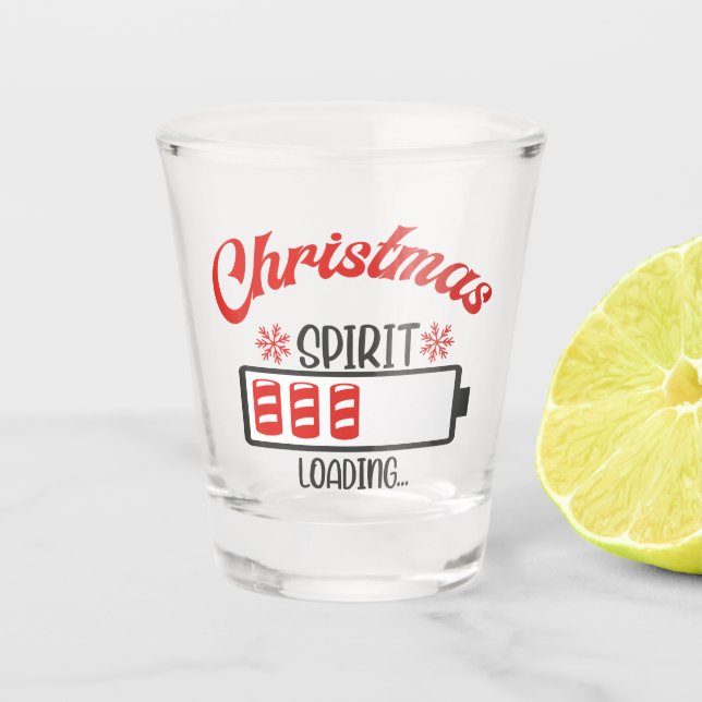 Copo De Shot Espírito Natal Carregando Bebidas Feriadas Engraça (Frente)