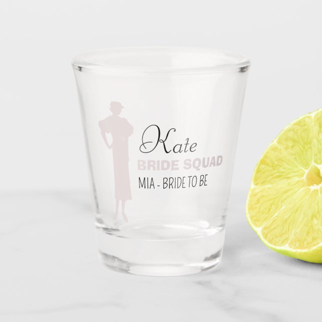 Copo De Shot Esquadrão de Noivas | Despedida de Solha Rosa Quen (Frente)