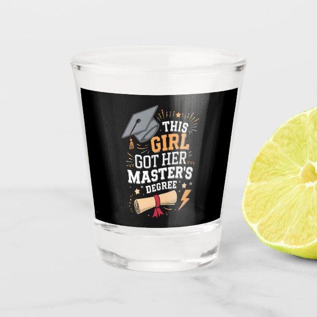 Copo De Shot Essa garota conseguiu seu mestrado (Frente)