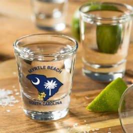 Copo De Shot Estado da Carolina do Sul Flor Amarelo Amarelo Jes