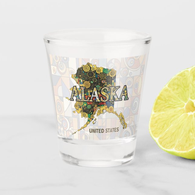 Copo De Shot Estados Unidos - Alasca (Frente)
