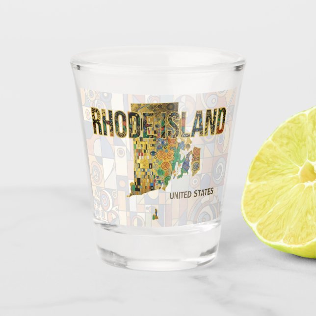 Copo De Shot Estados Unidos - Rhode Island (Frente)