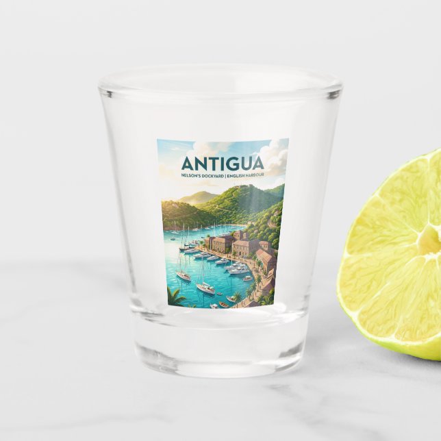 Copo De Shot Estaleiro de Nelson Antígua e Barbuda (Frente)