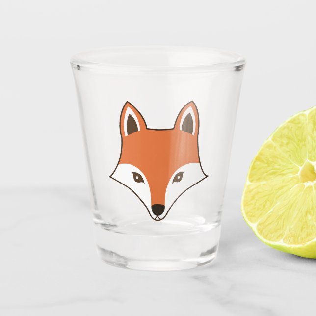 Copo De Shot Estilo Escandinavo Cartografia Fox Face (Frente)