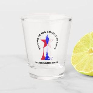 Copo De Shot Estrelas e Strips Patriot