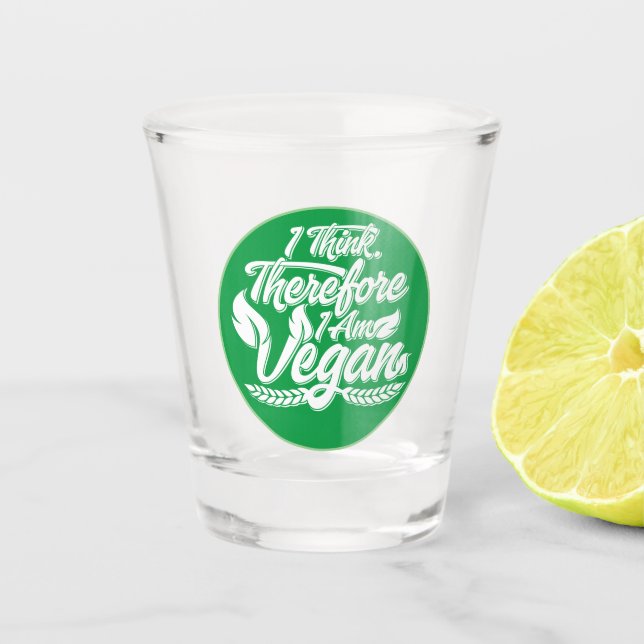 Copo De Shot Eu Acho, Por Isso Sou Vegan (Frente)