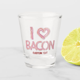 Copo De Shot Eu Amo Bacon