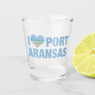 Copo De Shot Eu Amo Port Aransas Linda Praia do Texas em Férias