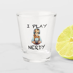 Copo De Shot Eu jogo uma garota nerd
