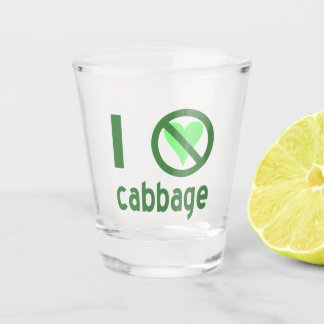 Copo De Shot Eu Odeio Repolho Texto Verde