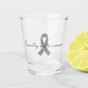 Copo De Shot Eu realmente odeio Cancer   Qualquer Faixa de Cor