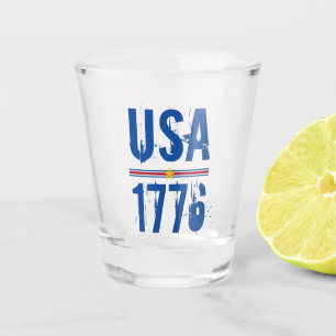 Copo De Shot EUA 1776 Patriótico
