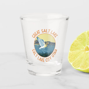 Copo De Shot Excelente Salt Lake American Avocet Retro em Distâ