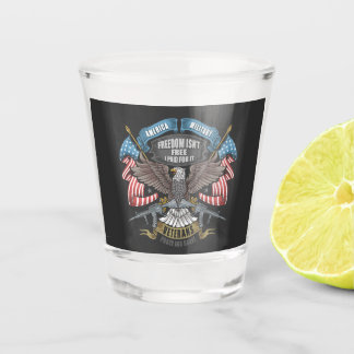 Copo De Shot Exército Americano com Bandeira e Águia