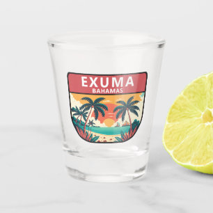 Copo De Shot Exuma Bahamas Retro Emblem